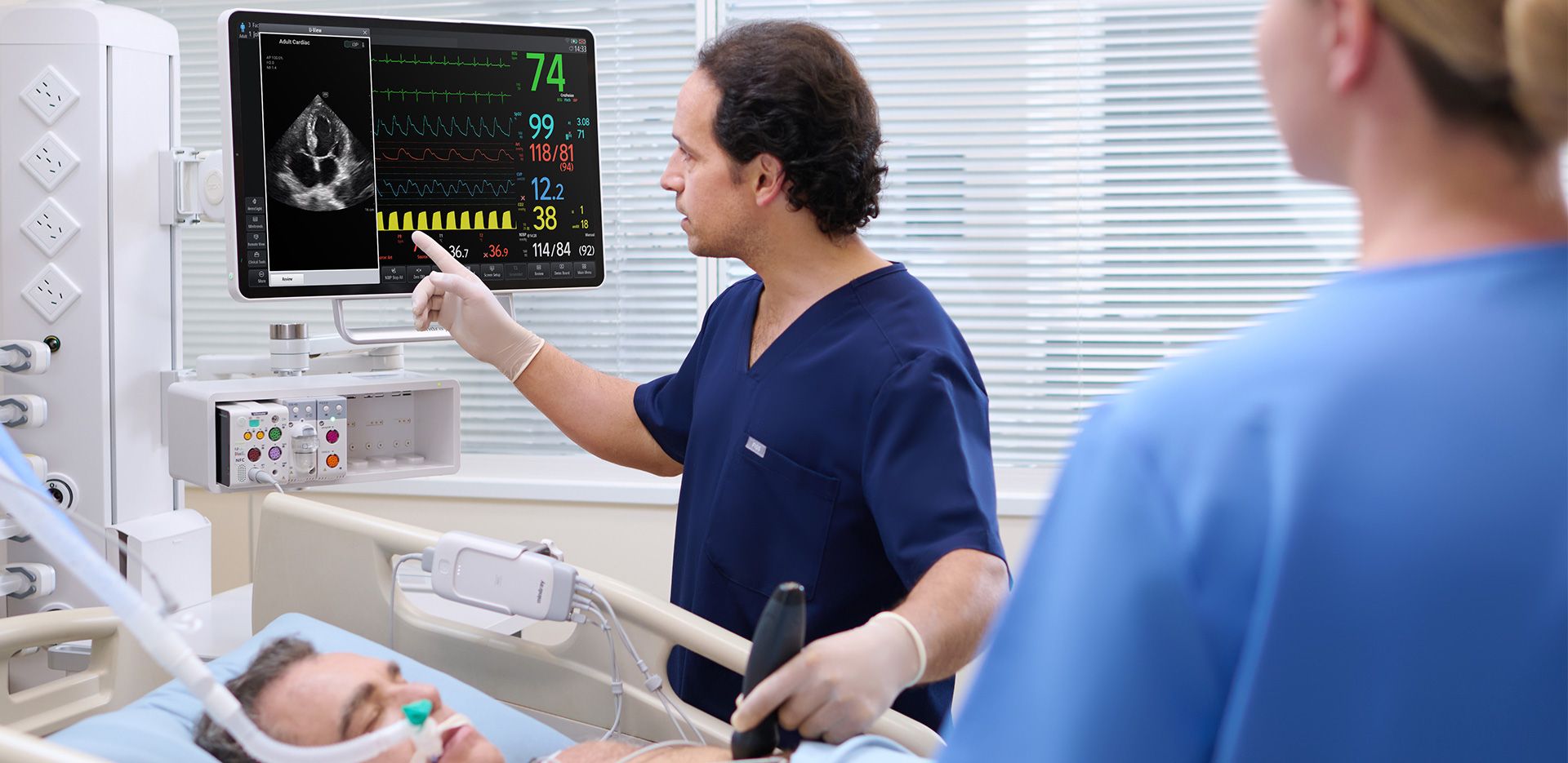 BeneVision™ V Series Patient Monitor - Bedside Wireless Ecosystem for Ultrasound Integration from small to large screen
