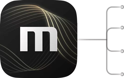 Icône de l'application TE Air avec 4 points d'avantage