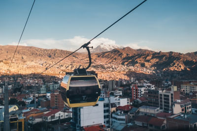 Cable car through the city