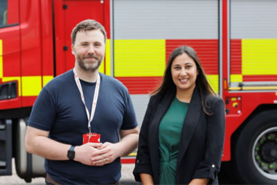 Charity founders and Mindray UK regional sales manager takes group photo