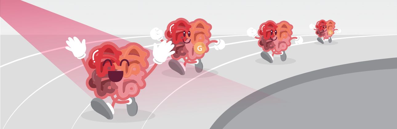 Illustration of different hemoglobins separated in the column