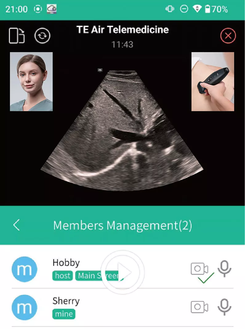 Capture d'écran de l'application MiCo+ pour la télémédecine